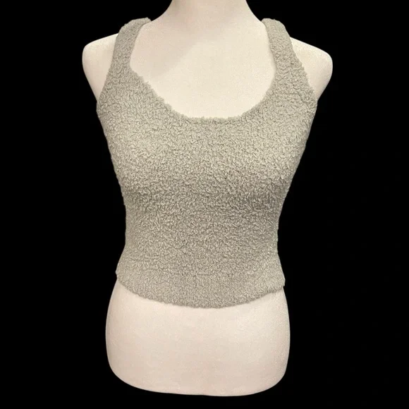 Skims Pastel Mint Green Cozy Knit Crop Tank Top Size XXS/XS - Picture 1 of 9